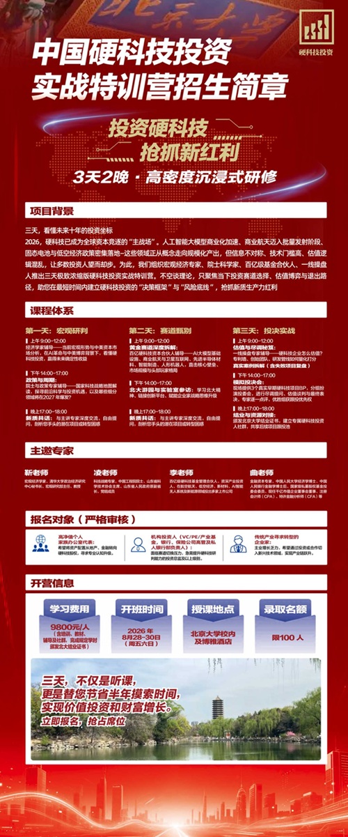 中国硬科技投资班